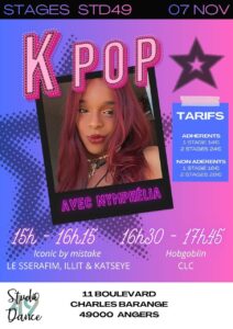 Stages K POP – Samedi 07 Novembre avec Eliah