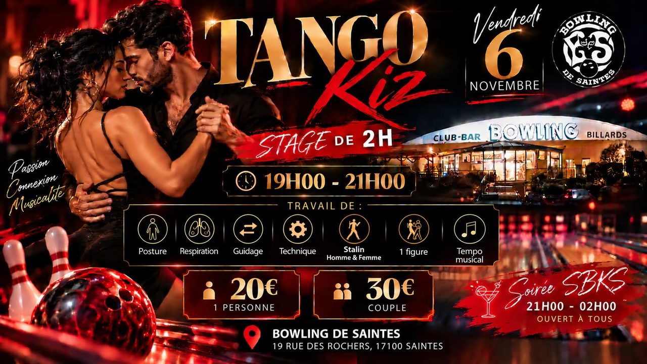 Tango Kiz | Stage 2H + Soirée SBKS