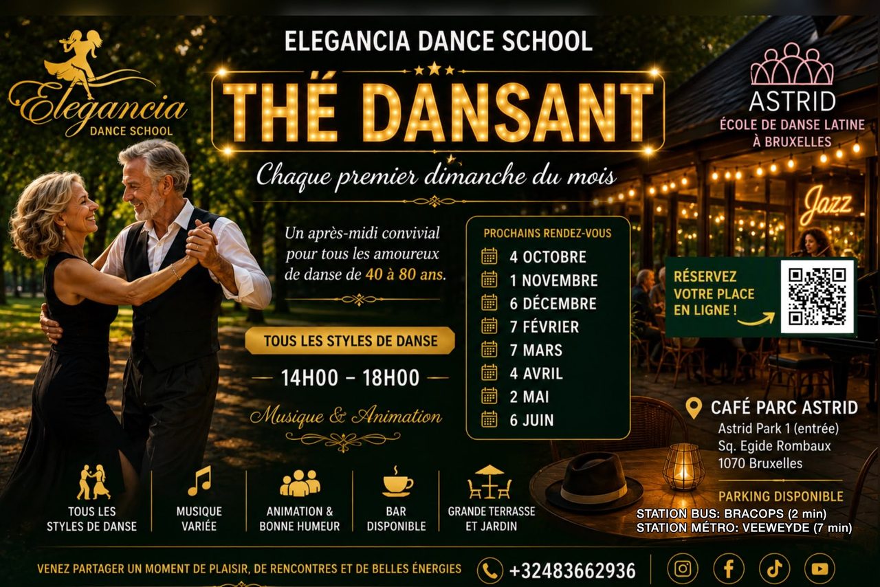 Thé Dansant Café Astrid (TDCA) 1er Dimanche du mois (+ de 40 ans)
