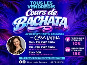 Tous les Vendredis 2H de Cours de Bachata & Soirée SBK à la Casa Latina
