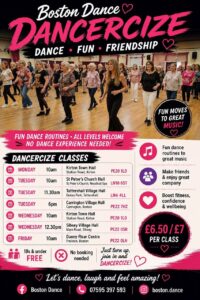 Woodhall Spa Dancercize Tues 10am StPeters Church Hall £7