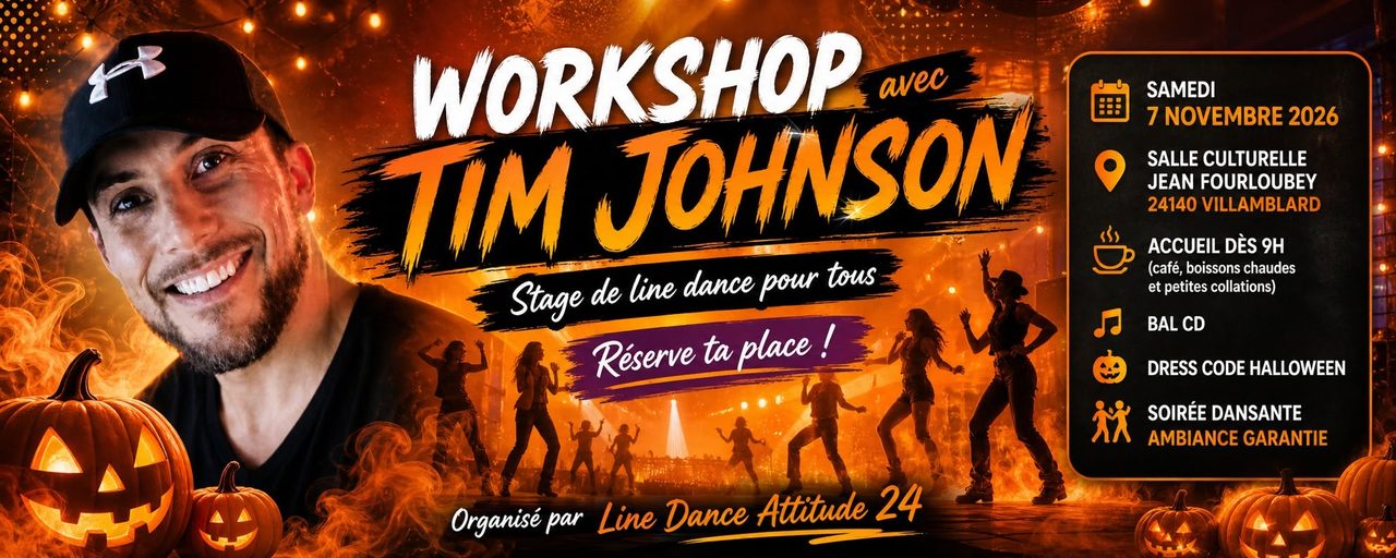 WORKSHOP EXCEPTIONNEL AVEC TIM JOHNSON