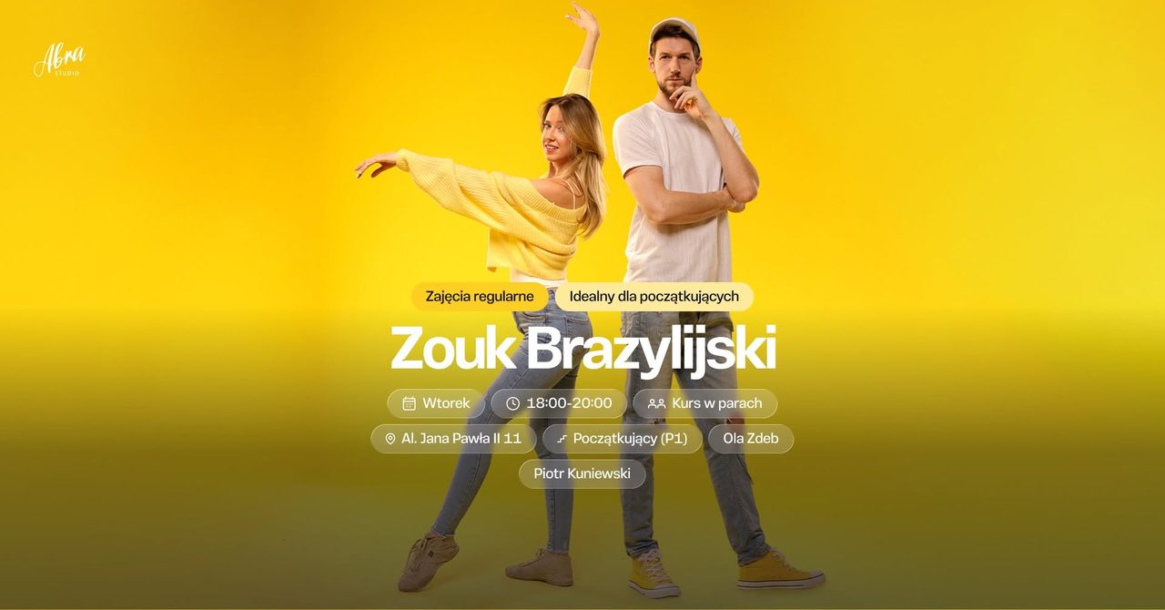 Zouk Brazylijski z Olą Zdeb & Piotrkiem Kuniewskim dla początkujących (P1)